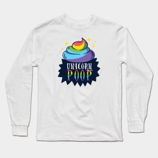 Unicorn Poop Design Long Sleeve T-Shirt